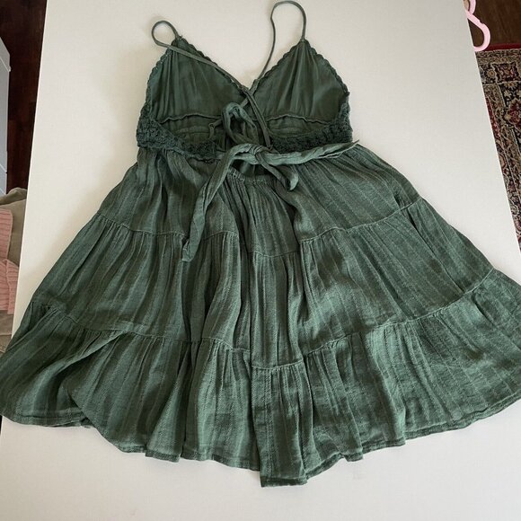 Aerie Dark Green Mini Dress - Picture 4 of 14